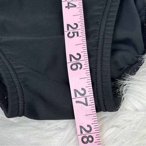 Nike‎ One Piece Athletic Swimsuit Black Neon Yellow Women’s Size 10/36 Open Back - Picture 11 of 16